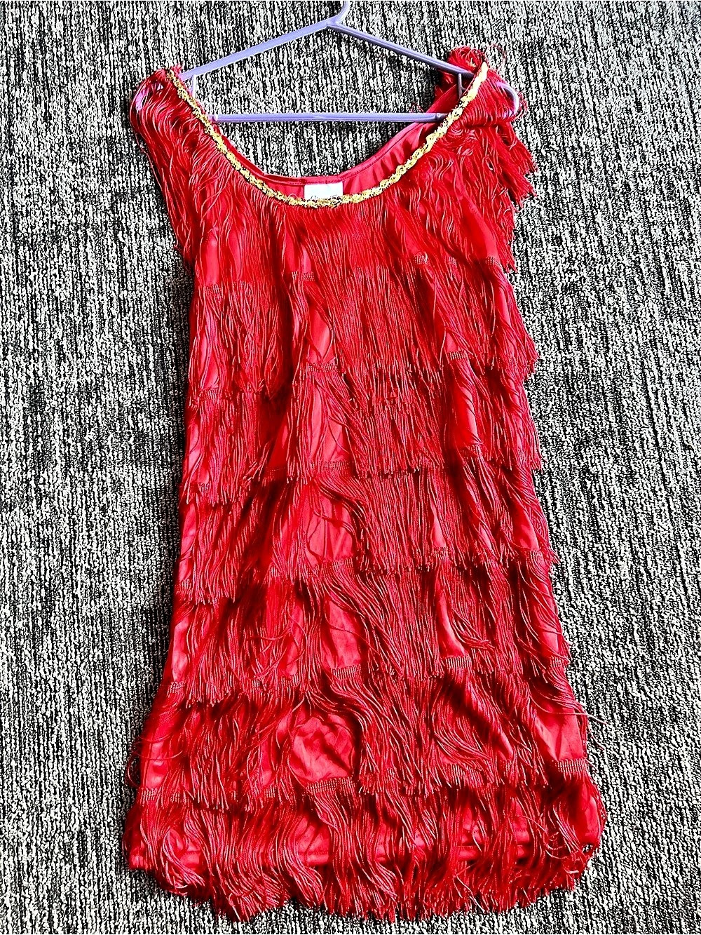 Chicard's Red Fringe Mini Dress Size Small